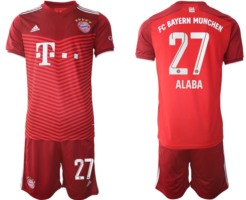 Men 2021-2022 Club Bayern Munich home red #27 Soccer Jersey